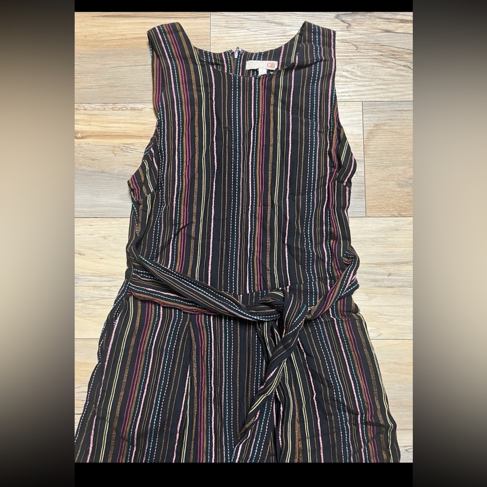 Size Small - Jumpsuit - Rainbow Striped - Tie Waist - GB / Gianni Bini - Picture 4 of 9